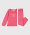 Pijama infantil de terciopelo rosa PEONIA