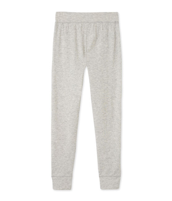 Pantalón para mujer en túbico extrafino chiné gris BELUGA CHINE