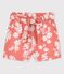 Shorts de popelina para niña rosa PAPAYE/ MARSHMALLOW