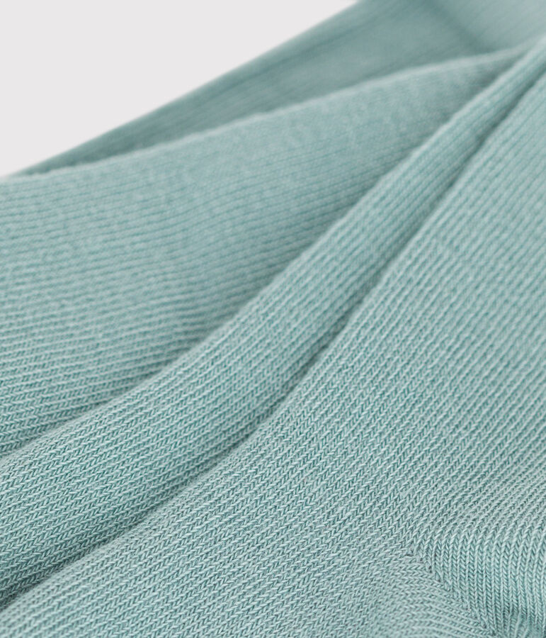 Leotardos lisos de algod&oacute;n para beb&eacute; verde