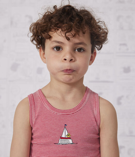 Juego de 3 camisetas de tirantes Petit Bateau X Snoopy de algodón para niño variante 1