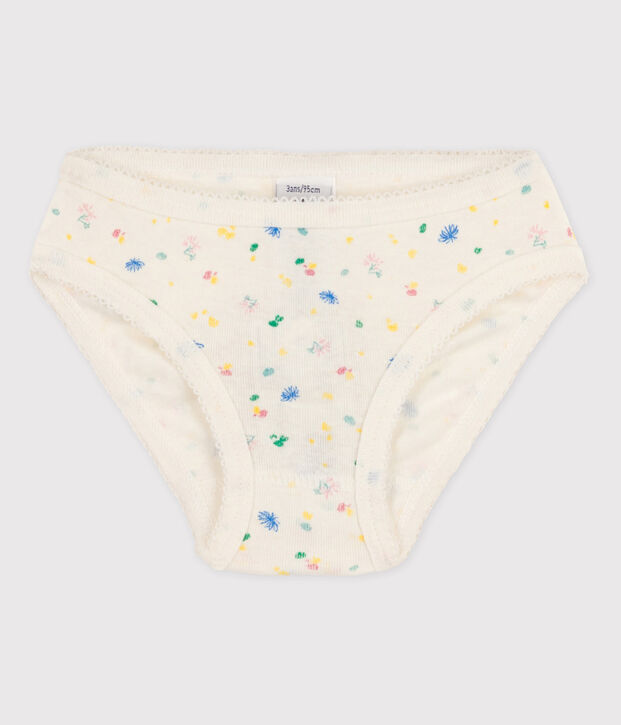 Braguita de algod&oacute;n de ni&ntilde;a blanco/multicolor