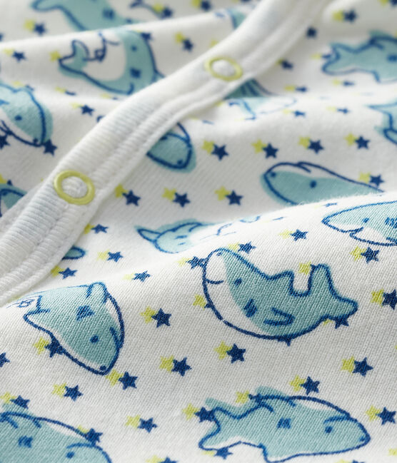 Pelele de punto para bebé blanco MARSHMALLOW/blanco MULTICO