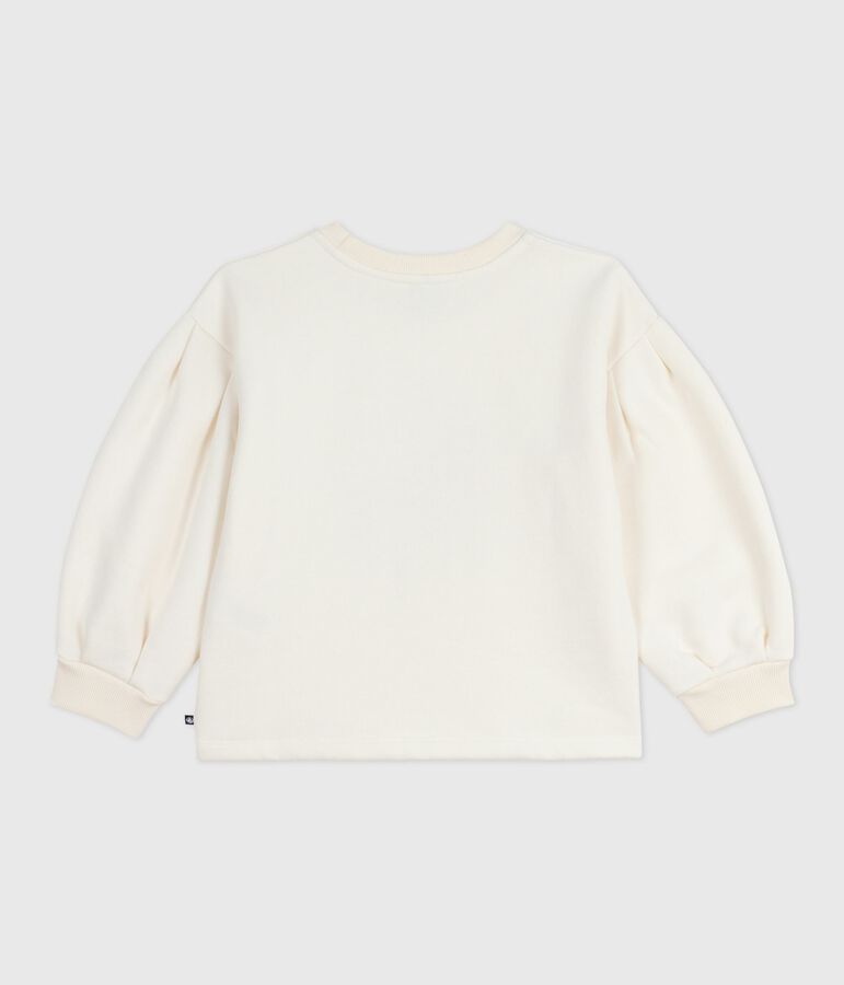 Sudadera infantil de algod&oacute;n con estampado crudo