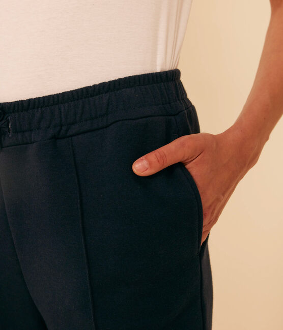 Pantalón de algodón y elastano para mujer azul SMOKING
