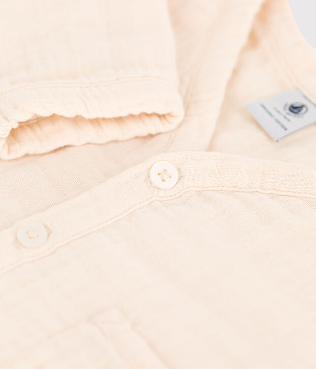 C&aacute;rdigan de gasa de algod&oacute;n para beb&eacute; crudo