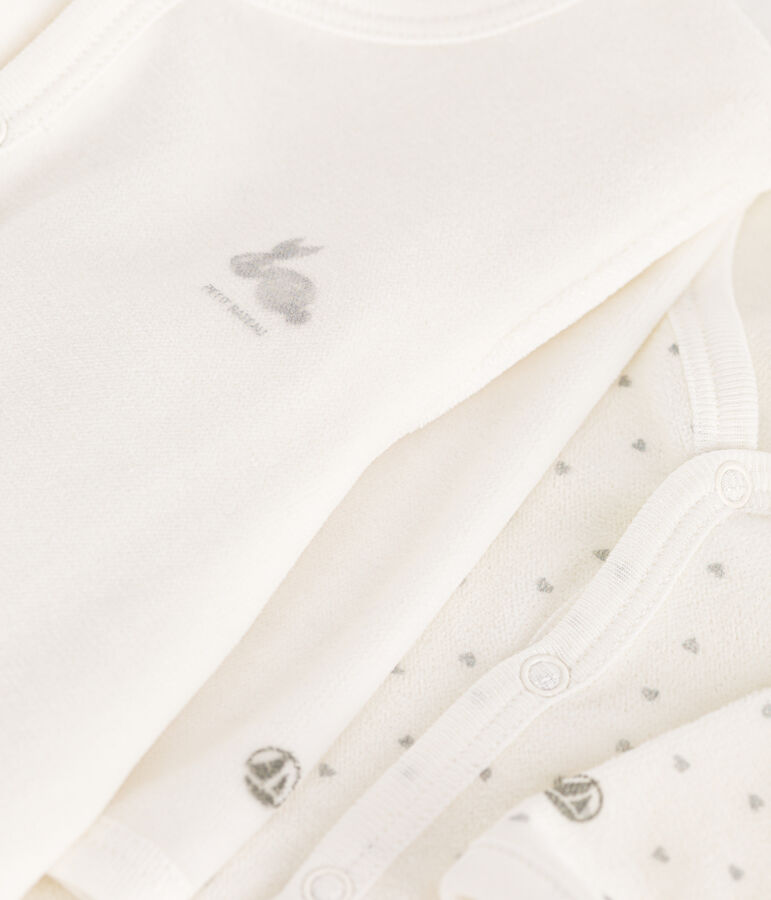 Juego de 2 pijamas de terciopelo para beb&eacute; multicolor