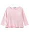 Camiseta de manga tres cuarto rayado rosa BABYLONE/blanco MARSHMALLOW