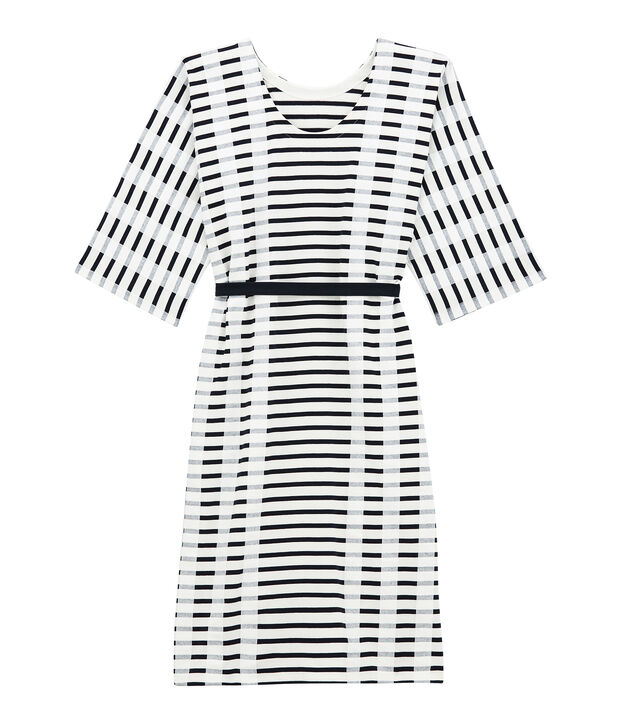 Vestido Kimono blanco/azul