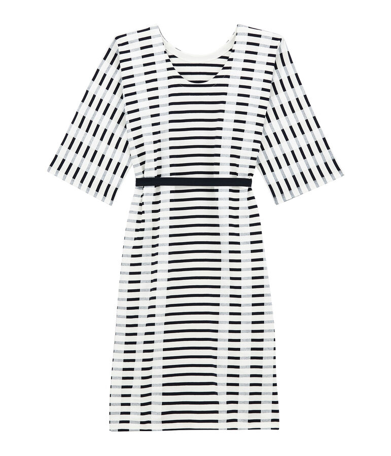 Vestido Kimono blanco MARSHMALLOW/azul SMOKING