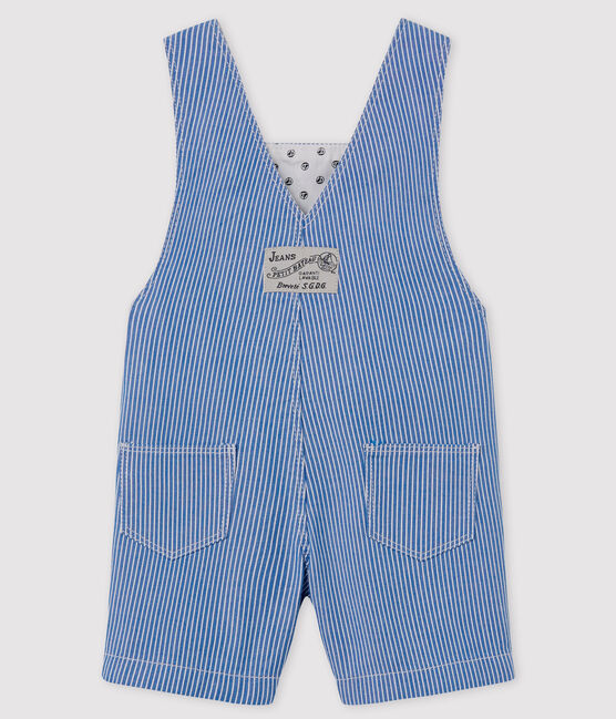 Peto de tela de bebé azul SURF/blanco ECUME