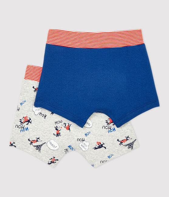 Juego de 2 bóxeres con estampado de París de niño de algodón orgánico variante 1