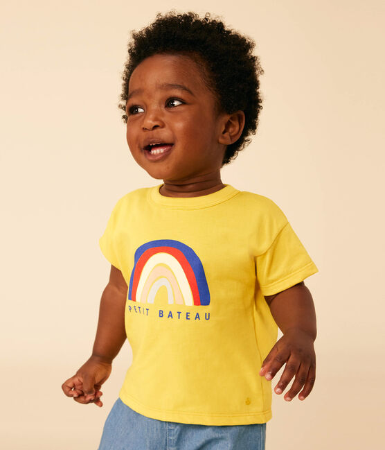Camiseta de manga corta de jersey ligero para bebé amarillo NECTAR