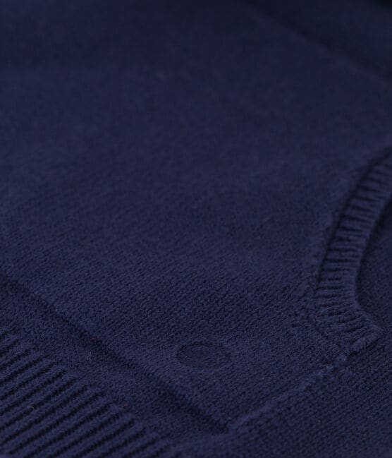 Jersey de lana y algodón de niño azul SMOKING