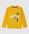 Camiseta de manga larga de algodón de niño amarillo BOUDOR