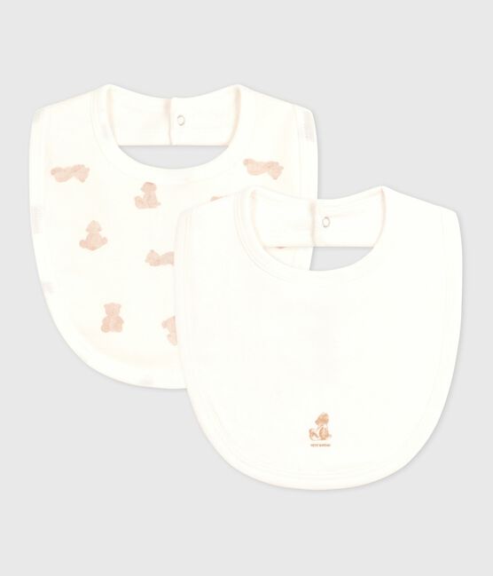 Juego de baberos de algodón con estampado de oso para bebé variante 1