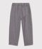 Pantal&oacute;n infantil de pinzas de franela de algod&oacute;n gris
