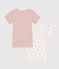 Juego de 2 camisetas infantiles de algodón de manga corta con flor variante 1