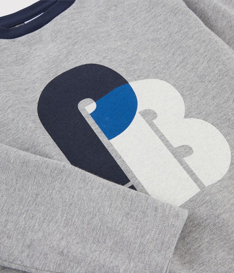 Camiseta serigrafiada para ni&ntilde;o gris