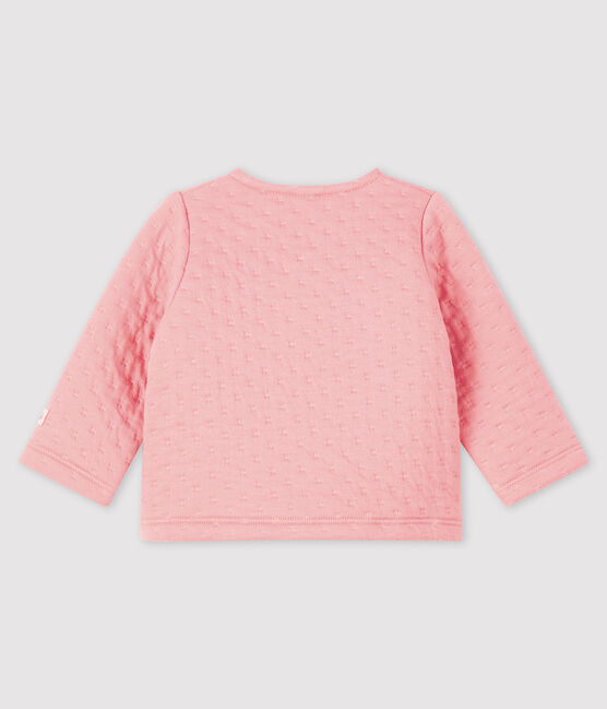 Cárdigan de tejido túbico para bebé rosa CHARME