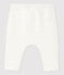 Pantalón blanco acolchado de bebé de algodón orgánico blanco MARSHMALLOW