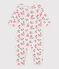Pijama de algodón con flores para bebé rosa FLEUR/blanco MULTICO
