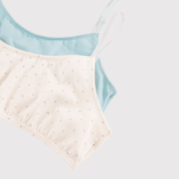 Juego de 2 sujetadores con brillo de ni&ntilde;a multicolor