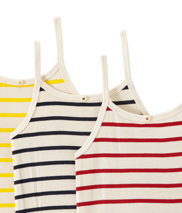 Lote de 3 camisetas de tirantes nina blanco