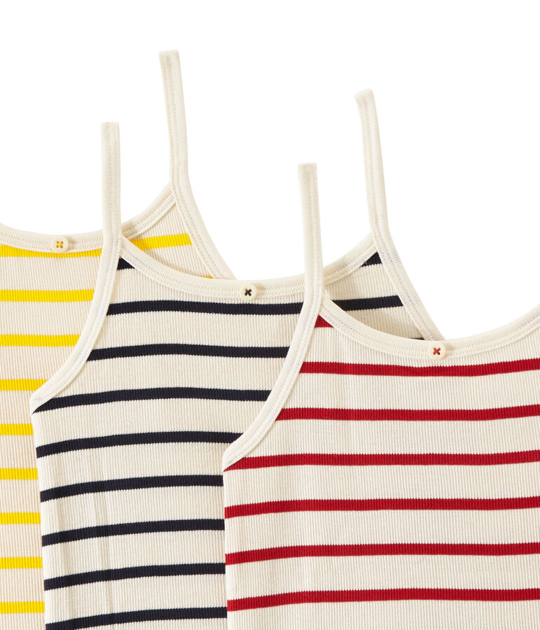 Lote de 3 camisetas de tirantes nina blanco