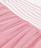 Vestido de manga corta de algodón y tul con parte superior a rayas para bebé blanco MARSHMALLOW/rosa CHARME