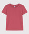 Camiseta LA RECTA de algodón con cuello redondo para mujer rosa PAPI