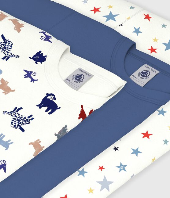 Juego de camisetas infantiles de algodón de manga corta con estampado variante 1