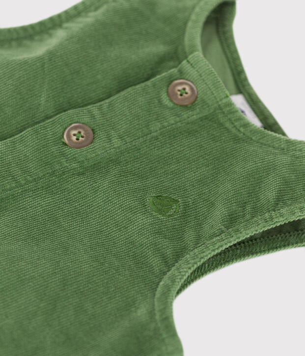 Mono de terciopelo para beb&eacute; verde