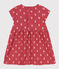 Vestido estampado de manga corta de algodón para bebé rosa PAPI/beige AVALANCHE
