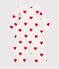 Mono saco de algodón con corazón para bebé blanco MARSHMALLOW/rojo TERKUIT