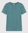Camiseta L'ICONIQUE con cuello redondo de algodón de mujer verde BRUT
