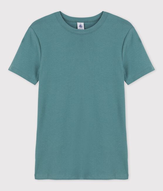 Camiseta L'ICONIQUE con cuello redondo de algodón de mujer verde BRUT
