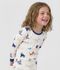 Pijama disfraz infantil de algod&oacute;n con estampado de perros blanco/multicolor