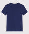 Camiseta L'ICONIQUE de punto «cocotte» de algodón para mujer azul CHALOUPE