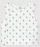Chaleco reversible de algodón biológico enguatado blanco MARSHMALLOW+GRIS/ MULTICO