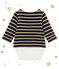 Body marinero brillante para bebé niña azul SMOKING/marron BRINDILLE BRILLANT