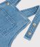Peto corto de tejido vaquero ligero ecológico de bebé azul DENIM CLAIR
