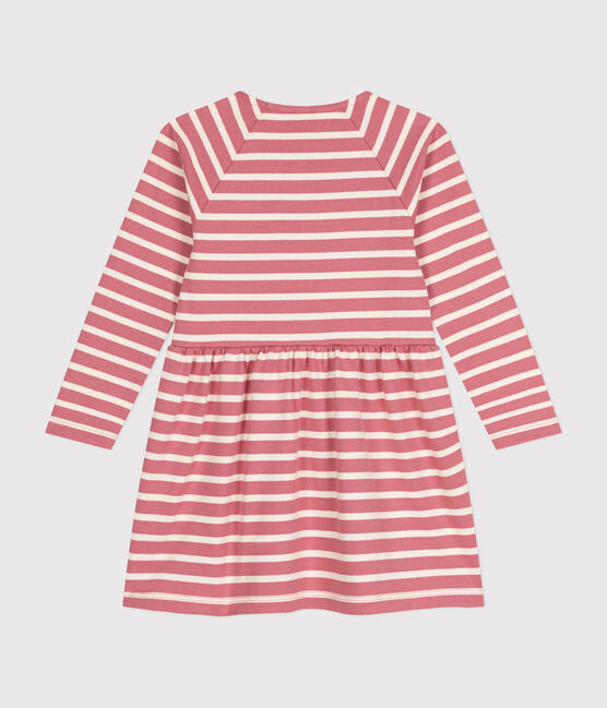 Vestido de manga larga de algodón grueso para niña rosa ROSEWOOD/ AVALANCHE