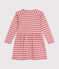 Vestido de manga larga de algodón grueso para niña rosa ROSEWOOD/ AVALANCHE