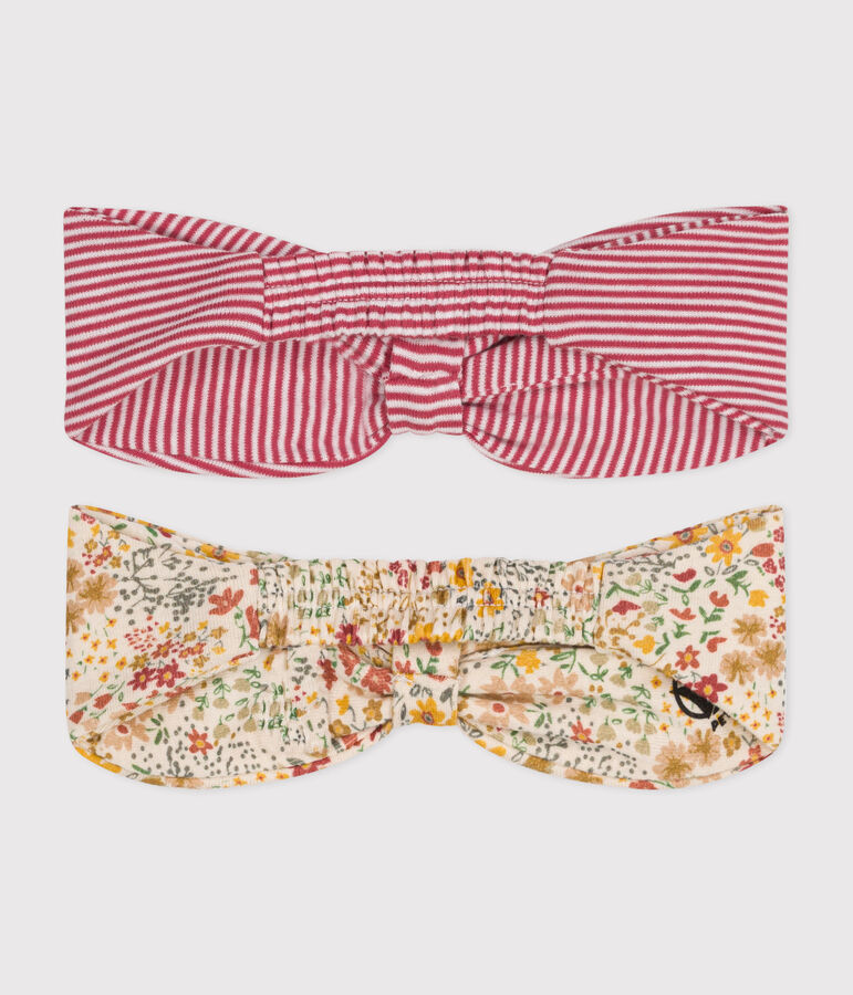 Juego de 2 diademas de algod&oacute;n para beb&eacute; variante 1