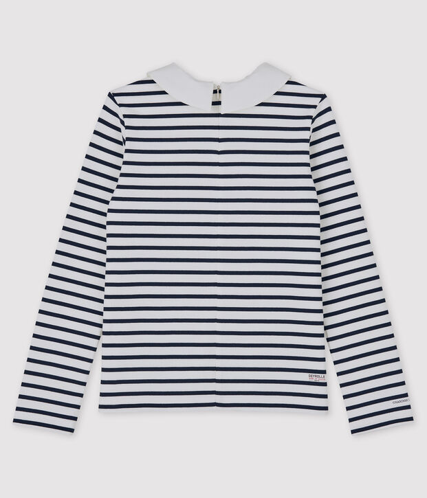Marinera de mujer Petit Bateau x Deyrolle blanco/azul