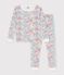 Pijama infantil muy ajustado de algod&oacute;n con estampado multicolor/rosa/multicolor