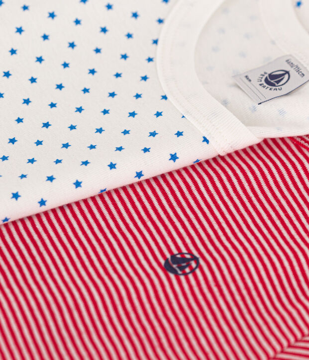 Juego de 2 pijamas cortos infantiles de algod&oacute;n multicolor