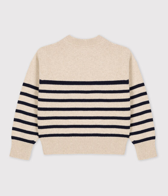 Jersey marinero de lana para mujer blanco AVALANCHE/azul SMOKING