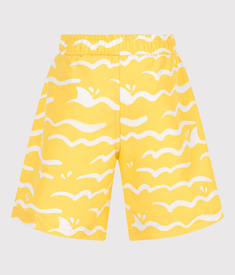 Ba&ntilde;ador infantil estampado amarillo/blanco